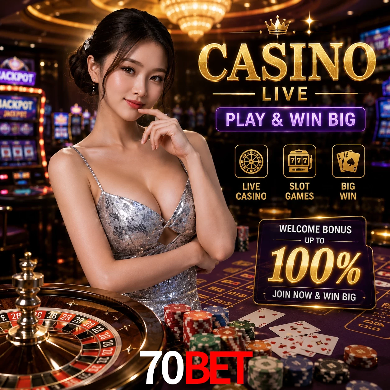 Aplicativo móvel 70bet para iOS e Android